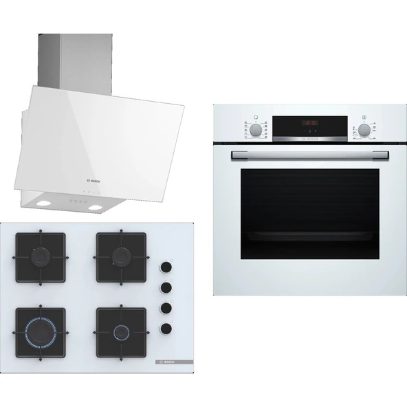 Bosch Beyaz 3 Lü Ankastre Set 300 ( HBF512BW1T - POP7C2P30O - DWK63PJ20T ) ürün görseli 1