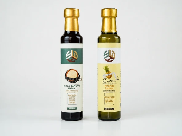 PROMAR DETOX ANANAS SİRKESİ 250 ML + KİNOA TOHUMU DETOX SİRKESİ 250 ML ürün görseli 1