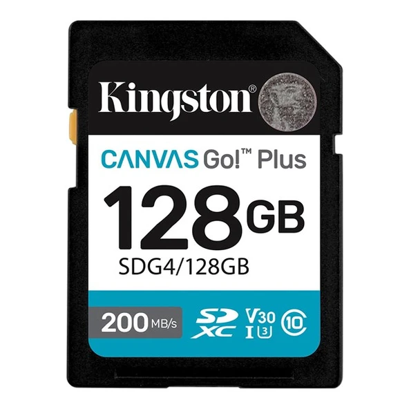 KINGSTON 128GB CANVAS GO SDG4/128GB SDHC HAFIZA KARTI ürün görseli 1