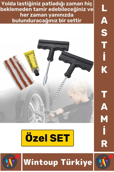 Premium Otomobil Kamyon Bisiklet Ticari Araç Motorsiklet Yama Tamir Acil Durum Lastik Tamir Seti ürün görseli 1