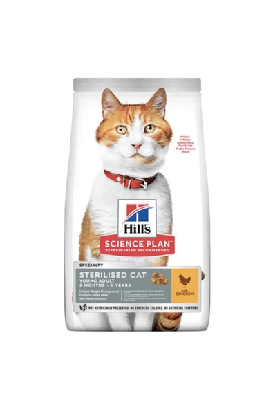 Hills Young Sterilised Tavuklu Kısırlaştırılmış Kedi Maması 10 Kg ürün görseli 1