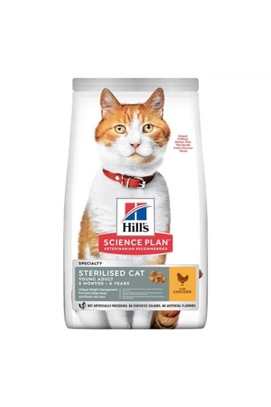 Hills Young Sterilised Tavuklu Kısırlaştırılmış Kedi Maması 10 Kg ürün görseli 1