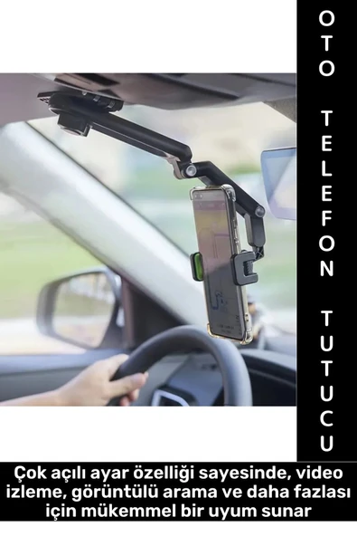 Kompakt Dayanıklı Dik Yatay Kullanım 1080 Derece Ayarlanabilir Çok Açılı Araç İçi Telefon Tutucu ürün görseli 1