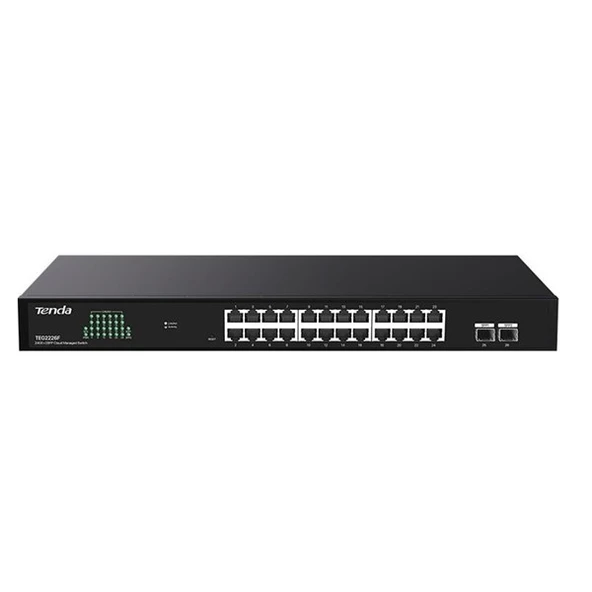 TENDA 24port TEG2226F GIGABIT 2X SFP Cloud Yönetilebilir Switch ürün görseli 1
