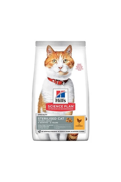 Hills Young Sterilised Tavuklu Kısırlaştırılmış Kedi Maması 10 Kg ürün görseli 1