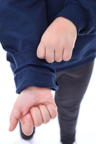 2'li Basic Şardonlu Çocuk Sweatshirt 3-10 Yaş Hardal-Antrasit - Resim 7