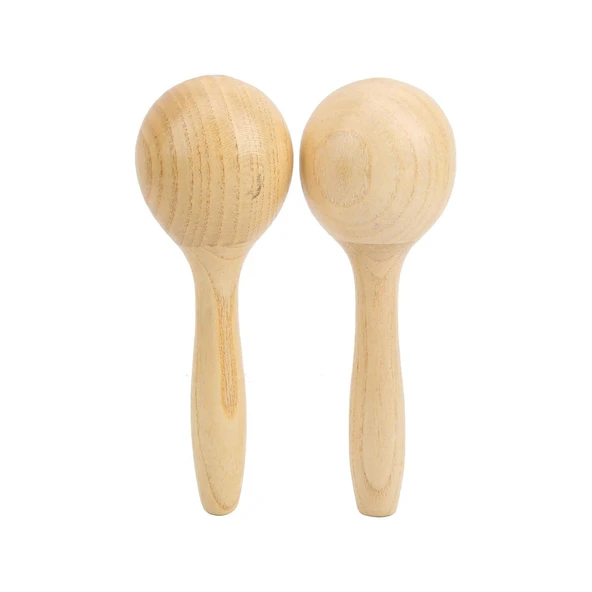 Jwin JWM-109 Saplı Gerçek Ağaç  Kaliteli Marakaş Orff - Ritim Aleti Seti - Natural ürün görseli 1