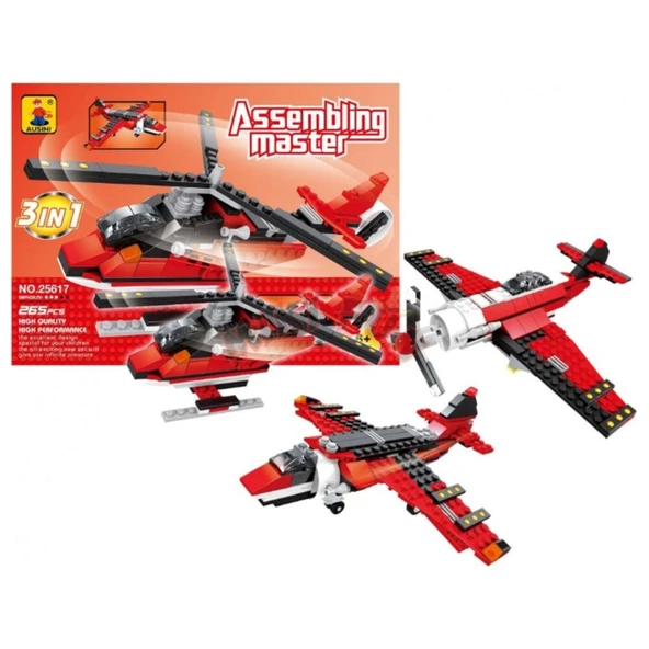 Ausini Assembling Master 3 in 1 265 Parça Hava Araçları Seti ürün görseli 1