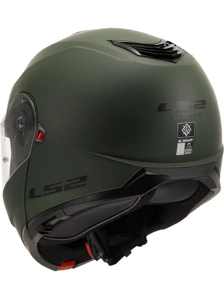 LS2 Strobe 2 Mat Yeşil Kask - Resim 3