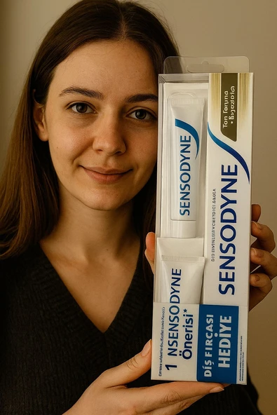 sensodyne diş macunu 75 ml + diş fırçası hediye ürün görseli 1