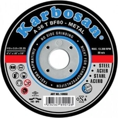 KARBOSAN 115X3 NK METAL KESME TAŞI-20'Lİ Paket ürün görseli 1
