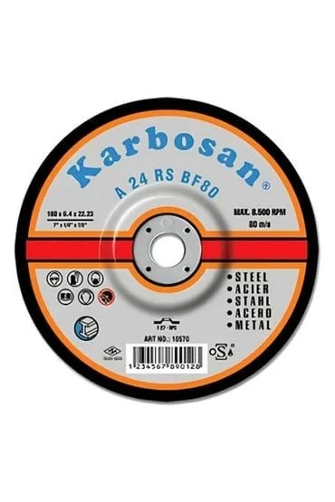 KARBOSAN 180X8 NK TAŞLAMA TAŞI-5'li paket ürün görseli 1