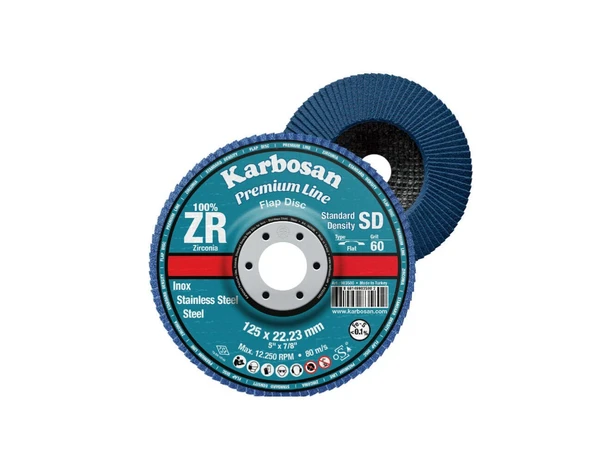 KARBOSAN 180mm ZR Flap Disk 80 Kum-5'li paket ürün görseli 1