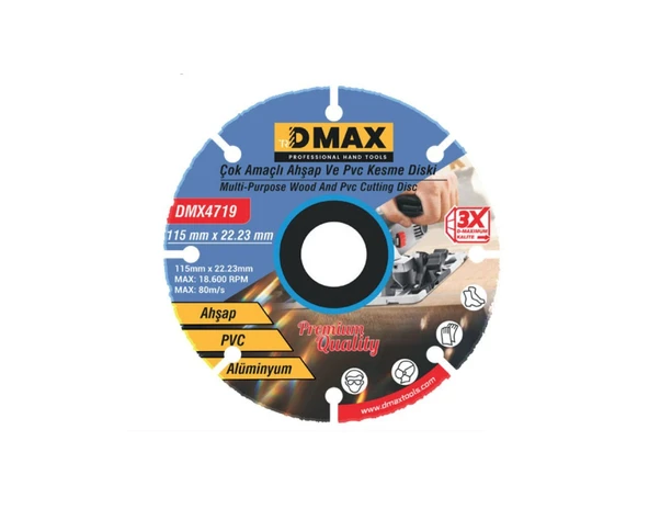 Ahşap ve PVC Kesme Diski 115x22-23mm DMX4719 ürün görseli 1