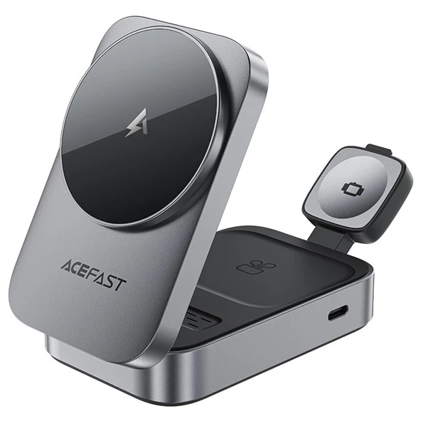 Acefast Kablosuz Masaüstü Hızlı Şarj Standı 22.5W Kablosuz Şarj Çıkışlı - Magsafe , Apple Watch ve Airpods Uyumlu - E22 ürün görseli 1