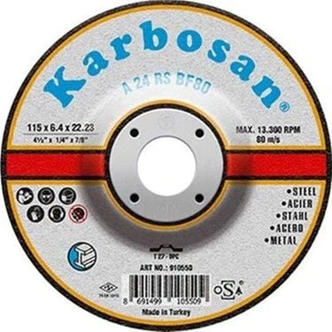 KARBOSAN 115X6.4 NK TAŞLAMA TAŞI-10 lu Paket ürün görseli 1