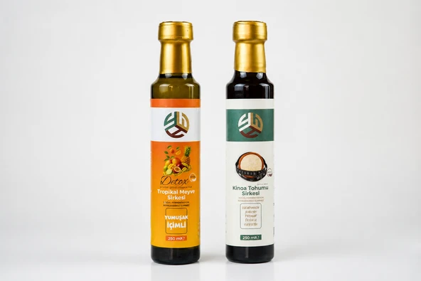 PROMAR TROPİKAL MEYVE SİRKESİ 250 ML+ KİNOA TOHUMU DETOX SİRKESİ 250 ML ürün görseli 1