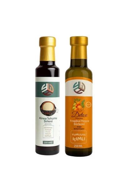 PROMAR TROPİKAL MEYVE SİRKESİ 250 ML+ KİNOA TOHUMU DETOX SİRKESİ 250 ML ürün görseli 1