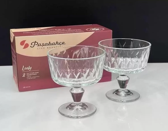 Paşabahçe 440414 2'li Leafy Dondurmalık 260cc - Resim 3