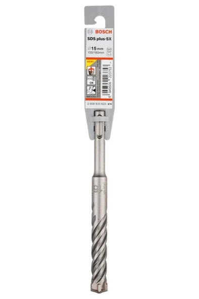 Bosch SDS-PLUS-5X 15×160 mm Beton Delme Ucu – 4 Kesici Ağızlı, Yüksek Performans ürün görseli 1