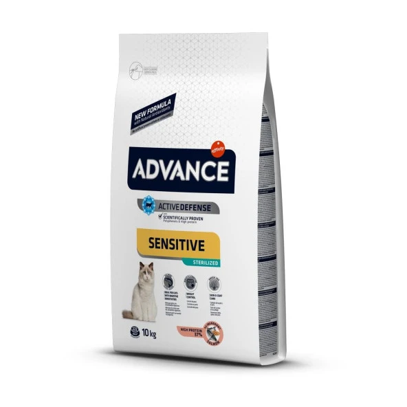 Advance Sensitive Setrilized Somonlu Kısır Kedi Maması 10 Kg ürün görseli 1