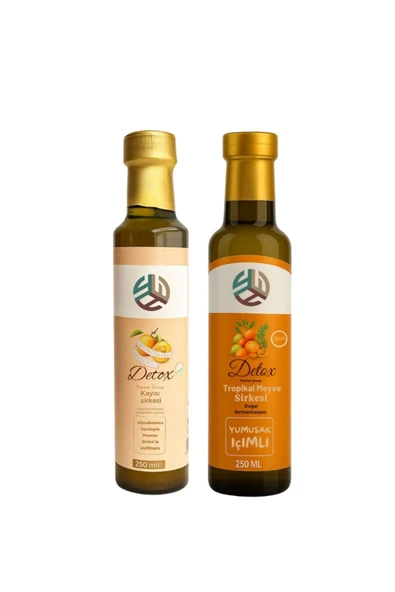 KAYISI DETOX SİRKESİ 250 ML+ TROPİKAL MEYVE DETOX SİRKESİ 250 ML ürün görseli 1