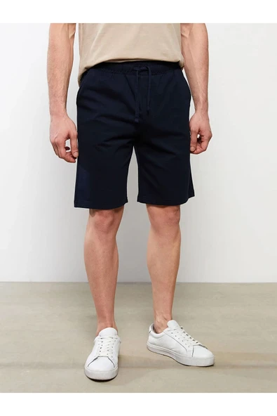 Slim Fit 2 Cepli Pamuklu Penye Şort - Resim 2