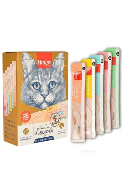 Karışık Lezzetli Sıvı Kedi Ödülü 25x14 Gr ürün görseli 1