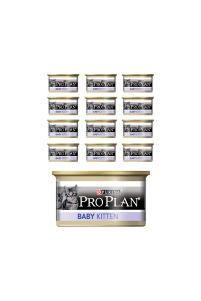 Pro Plan Baby Kitten Tavuklu Yeni Doğan Yavru Kedi Konservesi 85gr x 12 adet ürün görseli 1