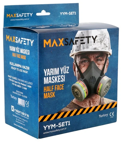MaxSafety Yarım Yüz Maskesi YYM-100+YYF-110 ürün görseli 1