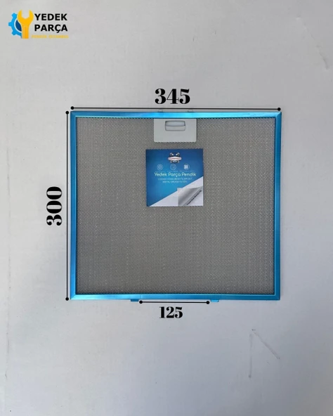 Beko: BDE6060S | YATIK DAVLUMBAZ 60 cm | 345x300 mm | Aspiratör & Davlumbaz Tel Yağ Filtresi | Model: 9197061918 | 34,5x30 cm ürün görseli 1