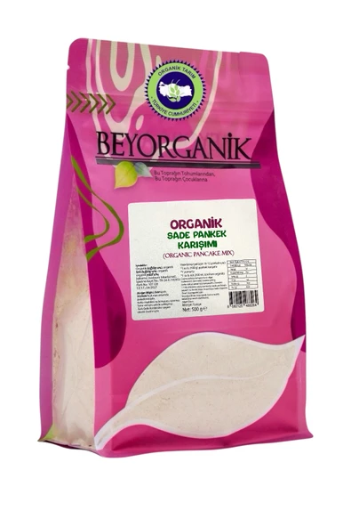 BEYORGANİK Organik Pankek Karışımı 500gr (PESTİSİT VE AFLATOKSİN ANALİZLİ) ürün görseli 1