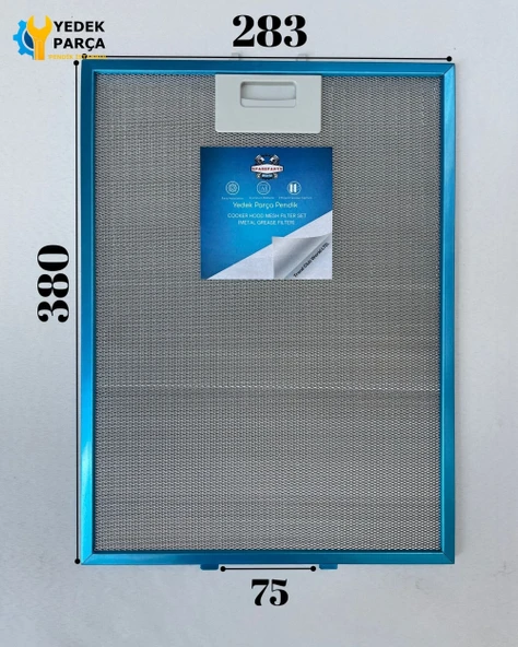 Bosch: DHU626MGB | 283x380 mm| Aspiratör & Davlumbaz Tel Yağ Filtresi | Model: 00422872 - 4055107017 - GF03QB | 28,3x38 cm ürün görseli 1