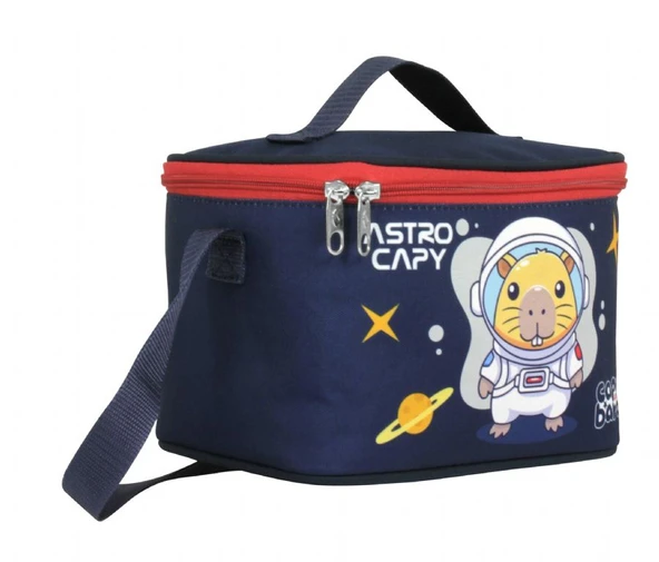 Capybara Erkek Çocuk Isı Yalıtımlı Astronot Beslenme Çantası - Lacivert - Kırmızı - 5228 ürün görseli 1
