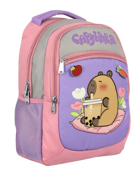 Capybara Kız Çocuk İlkokul Okul Sırt Çantası - Mor - Pembe - 5233 ürün görseli 1