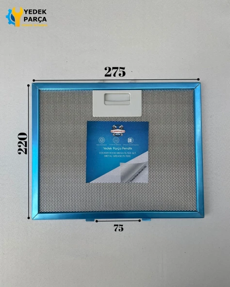Arçelik: P21YAEB | 275x220 mm | Aspiratör & Davlumbaz Tel Yağ Filtresi | Model: 9178006563| 27,5x,22 cm ürün görseli 1