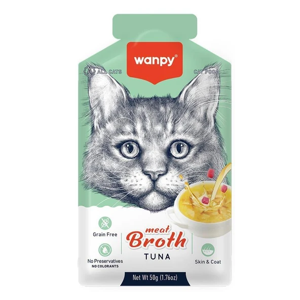 Wanpy Kediler için Ton Balığı Eti Çorbası 50 gr ürün görseli 1