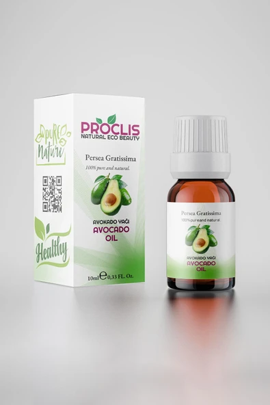 PROCLİS Soğuk Sıkım Avokado Yağı, %100 Doğal Bitkisel Sabit Yağ, Avocado Oil 10ml ürün görseli 1