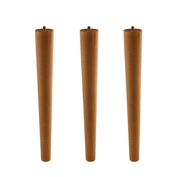 Kahverengi 30 cm 3 ADET Set Doğal Ahşap Boyalı Silindir Sehpa ve Masa Ayağı Mobilya Aksesuar Ayaklar ürün görseli 1
