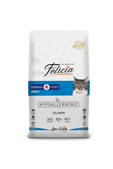 Hypoallergenic Somonlu Düşük Tahıllı Yetişkin Kedi Maması 12 Kg ürün görseli 1