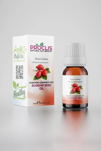 PROCLİS Soğuk Sıkım Kuşburnu Çekirdeği Yağı %100 Doğal Sabit Yağ, Rosehip Seed Oil 10 ml ürün görseli 1