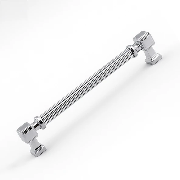 Çizgili Krom Renk 192 mm 19.2 cm Metal Kulp Mobilya Çekmece Mutfak Dolabı Dolap Kulpları Lüks Kulb ürün görseli 1