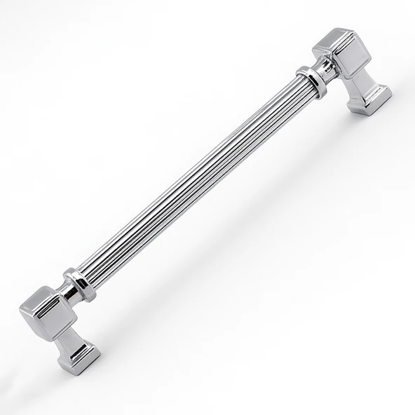 Talas 224 mm Çizgili Krom Renk Metal Kulp Mobilya Çekmece Mutfak Dolabı Dolap Kulpları Kulb 22.4 cm ürün görseli 1