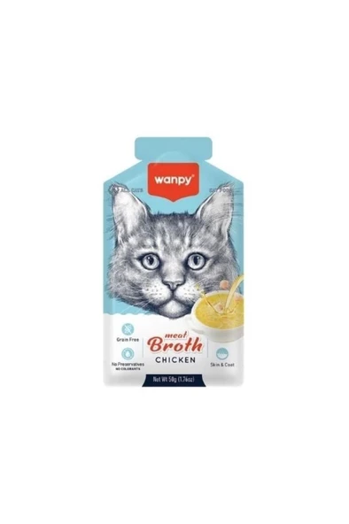 Wanpy Kediler için Tavuk Eti Çorbası 50 gr ürün görseli 1