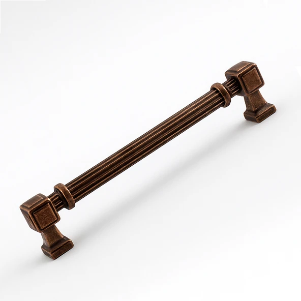 Talas 160 mm Çizgili Antik Bakır Metal Kulp Mobilya Çekmece Mutfak Dolabı Dolap Kulpları Kulb 16 cm ürün görseli 1