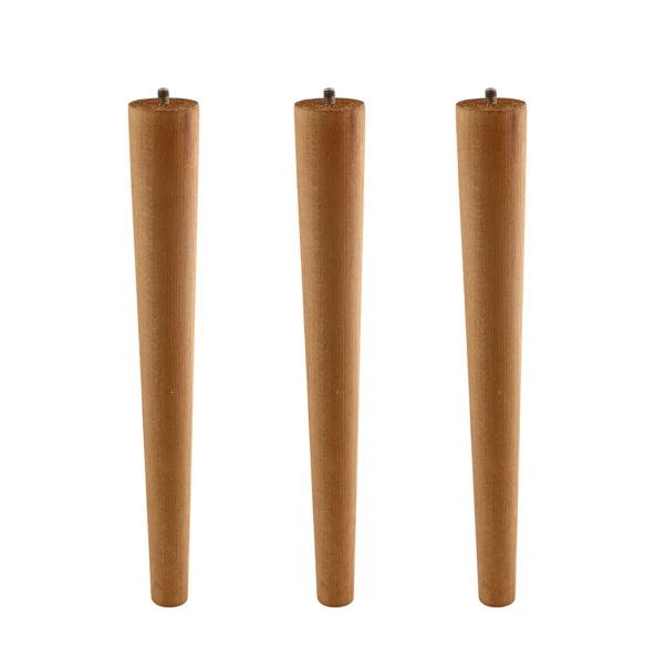 Sehpa ve Masa Ayağı Doğal Ahşap 40 cm 3 ADET ohem Silindir Model Modern Mobilya Kahverengi Boyalı ürün görseli 1