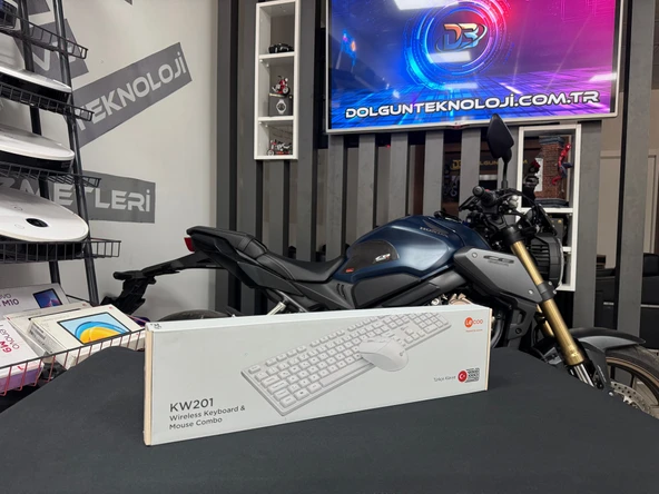 Lenovo Lecoo KW201 Beyaz Kablosuz Klavye Mouse Seti ürün görseli 1