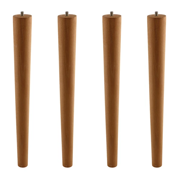 Ahşap Kahverengi 4’lü Set 40 cm Doğal Boyalı Sehpa ve Masa Ayağı Modern Mobilya Ayağı Ayakları ürün görseli 1