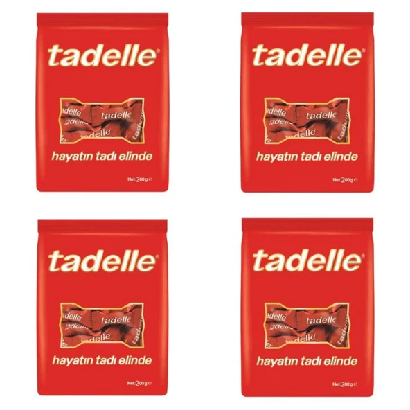 Tadelle Mini Fındık Dolgulu Sütlü Çikolata 200 gr x 4 Pk ürün görseli 1