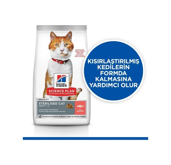 Hill's Science Plan Somonlu Kısırlaştırılmış Yetişkin Kedi Maması 10 KG ürün görseli 1
